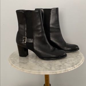 Cole Haan Black Leather Booties